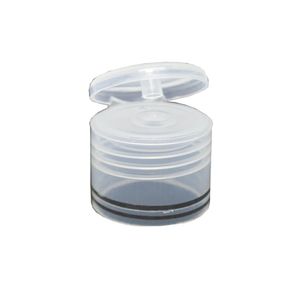 Tampa Flip-Top Rosca 28/410 Natural com 2 Linhas Prata (01 unidade)