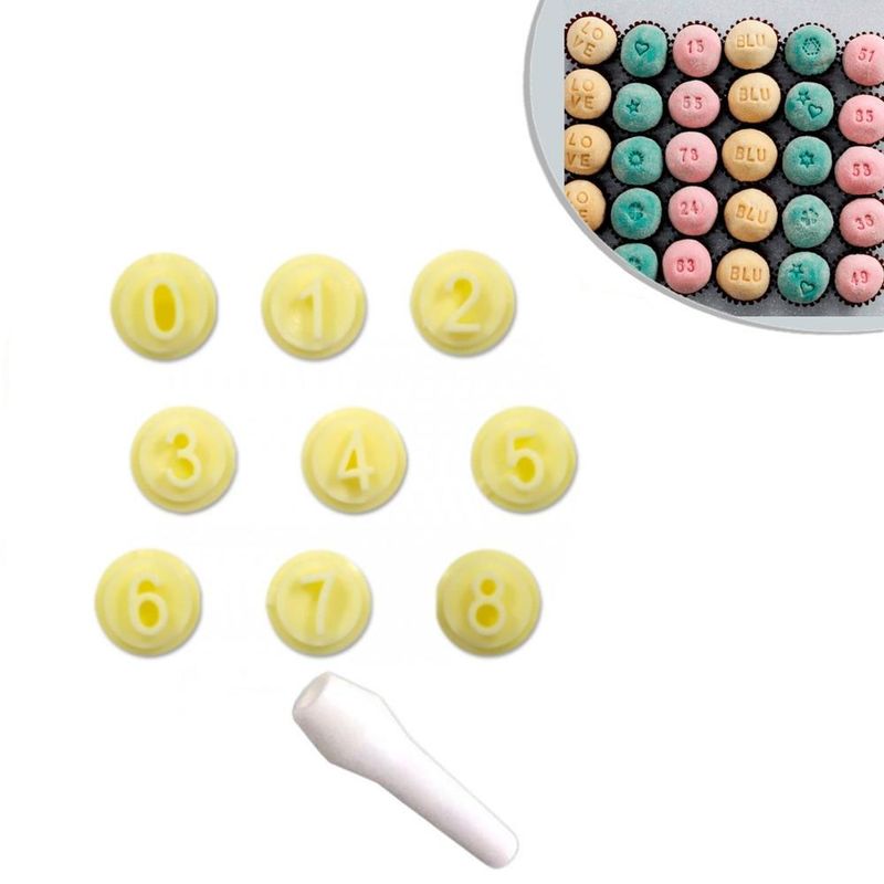 Kit-Carimbos-Numeros-Amarelo-Ref.-410921-Blue-Star--10-pecas-