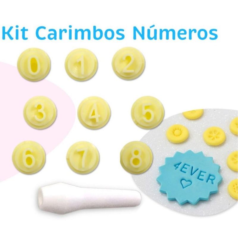 Kit-Carimbos-Numeros-Amarelo-Ref.-410921-Blue-Star--10-pecas-