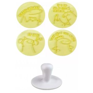 Kit Carimbos Flork Amarelo 5cm Blue Star (05 peças)