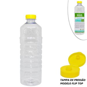 Frasco PET Transparente 500ml Tipo Desinfetante C/ Tampa Cihuta (01 unidade)