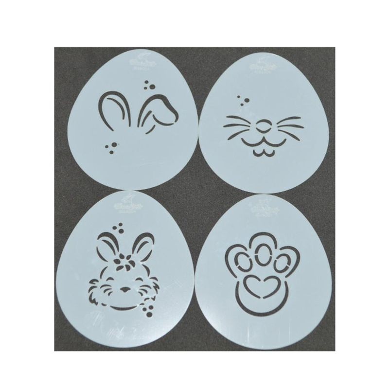 Kit Mini Stencils de Acetato Páscoa Brilhante 7x7cm Ref. 64088 Blue Star (04 unidade)