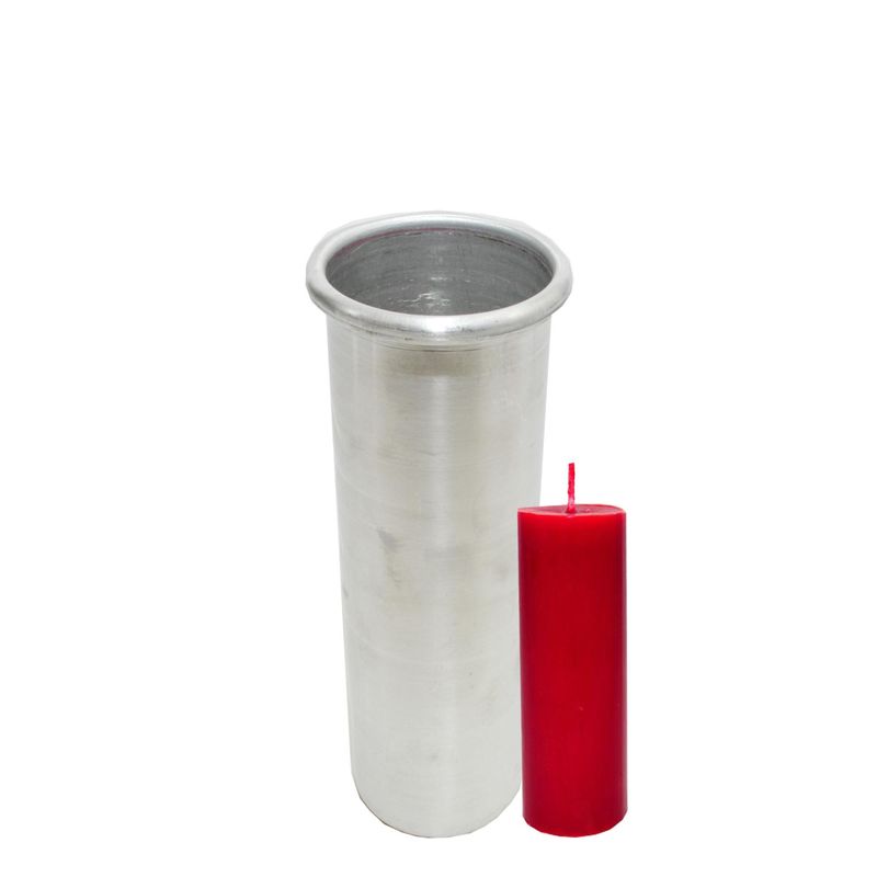 Forma-para-Vela-Cilindrica-5x15cm-em-Aluminio-Ref.-25252--01UND-