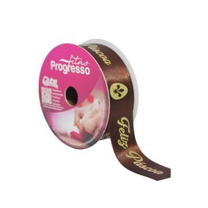 Fita de Cetim ECF 005F 22mm Cor 012 Feliz Páscoa Progresso (10 metros)