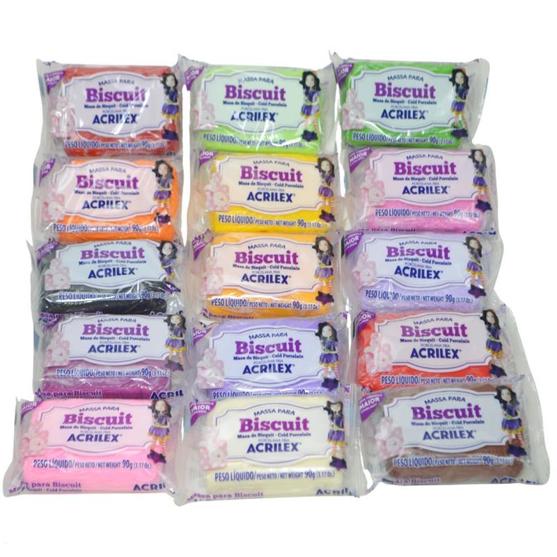 Massa Pronta Para Biscuit Porcelana Fria Acrilex (90 gramas)-502-azul-cobalto