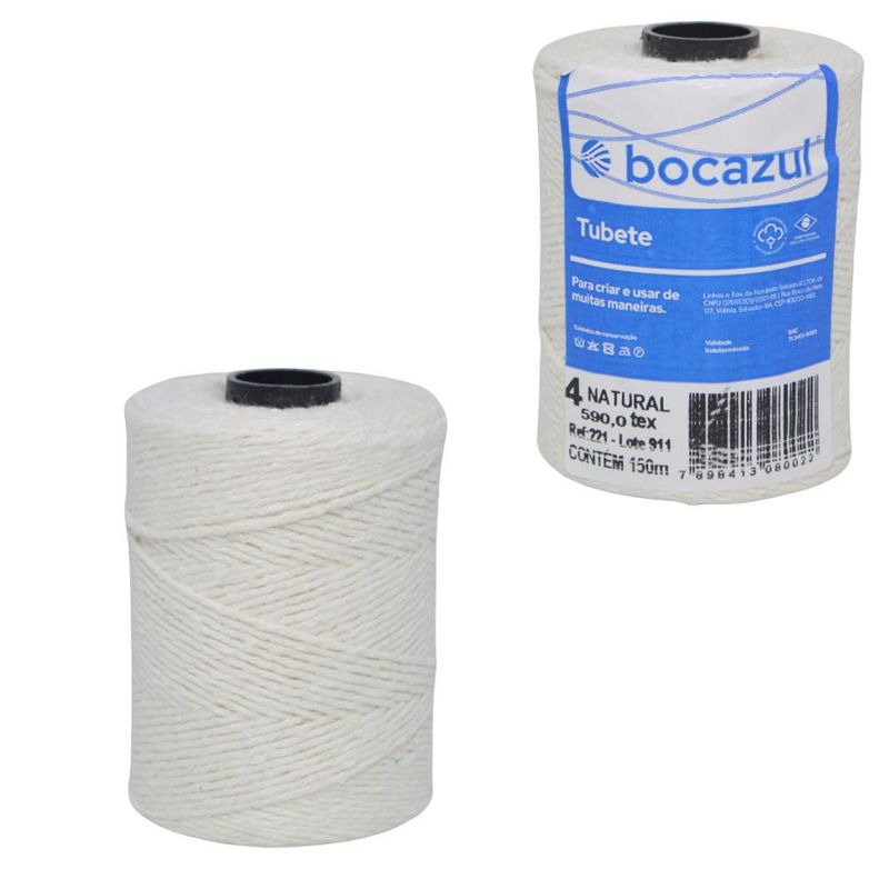 Tubete-C--Barbante-de-Algodao-Natural-5900-Tex-Ref.-221-Bocazul--150-metros-