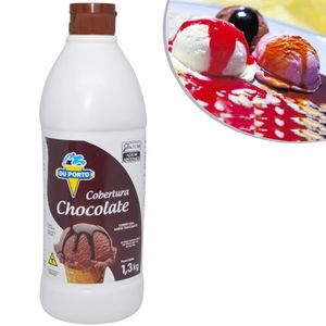 Cobertura para Gelados Comestíveis Sabor Chocolate Du Porto (1,3KG)