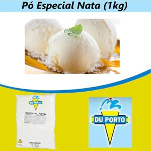 Pó para Gelados Comestíveis Sabor Especial Nata Du Porto (1KG)