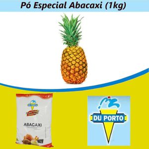 Pó para Gelados Comestíveis Sabor Especial Abacaxi Du Porto (1KG)
