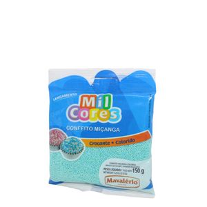 Confeito Miçanga Crocante Baby Azul Nº 0 Mil Cores Mavalério (150 gramas)