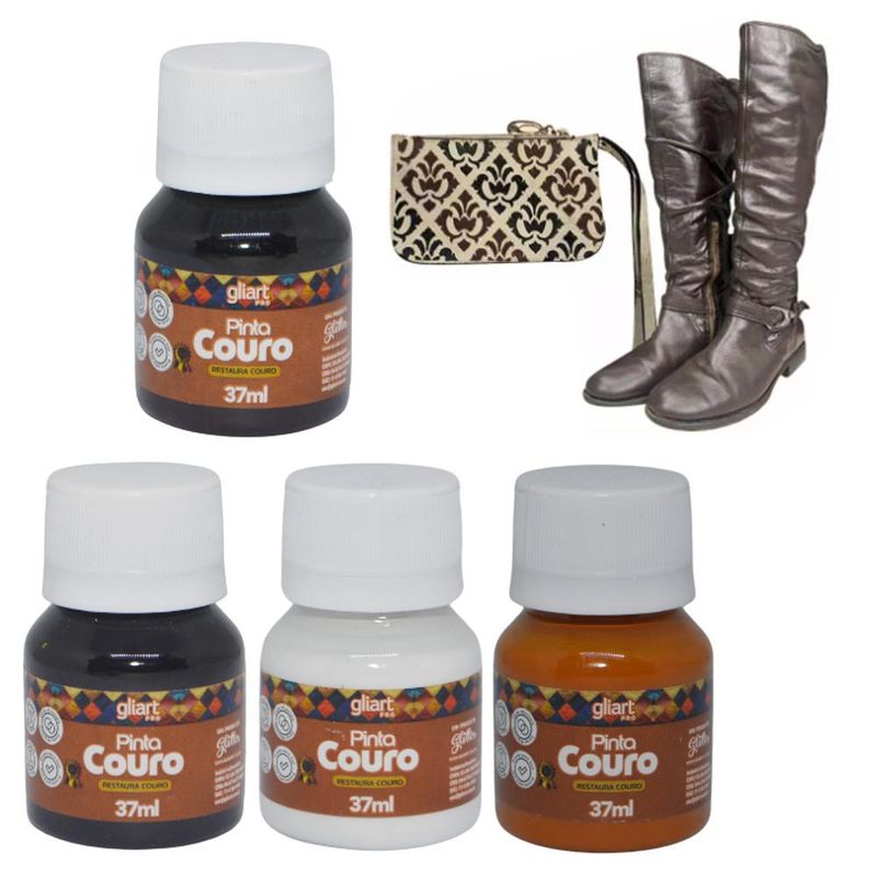 Tinta Acrílica Especial Pinta Couro Gliart (37ml)-havana