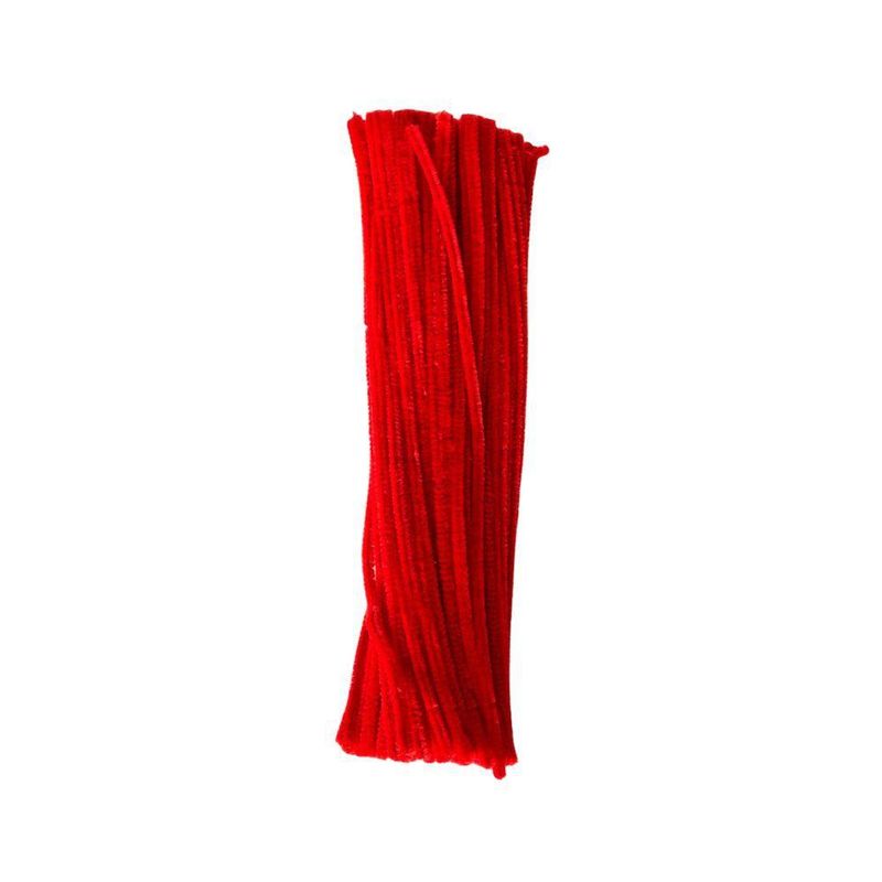 Enfeite-Haste-de-Chenille-Vermelho-Art-Lille--100-Unidades-
