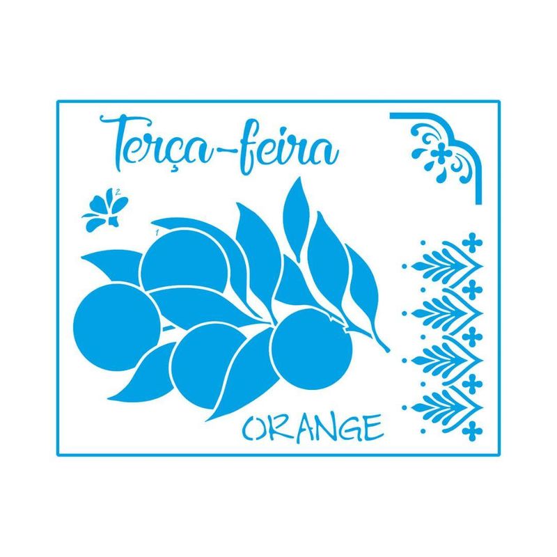 Stencil Simples de Acetato para Pintura 25x20cm Ref. STR-155 Terça-feira Litoarte (01 Unidade)