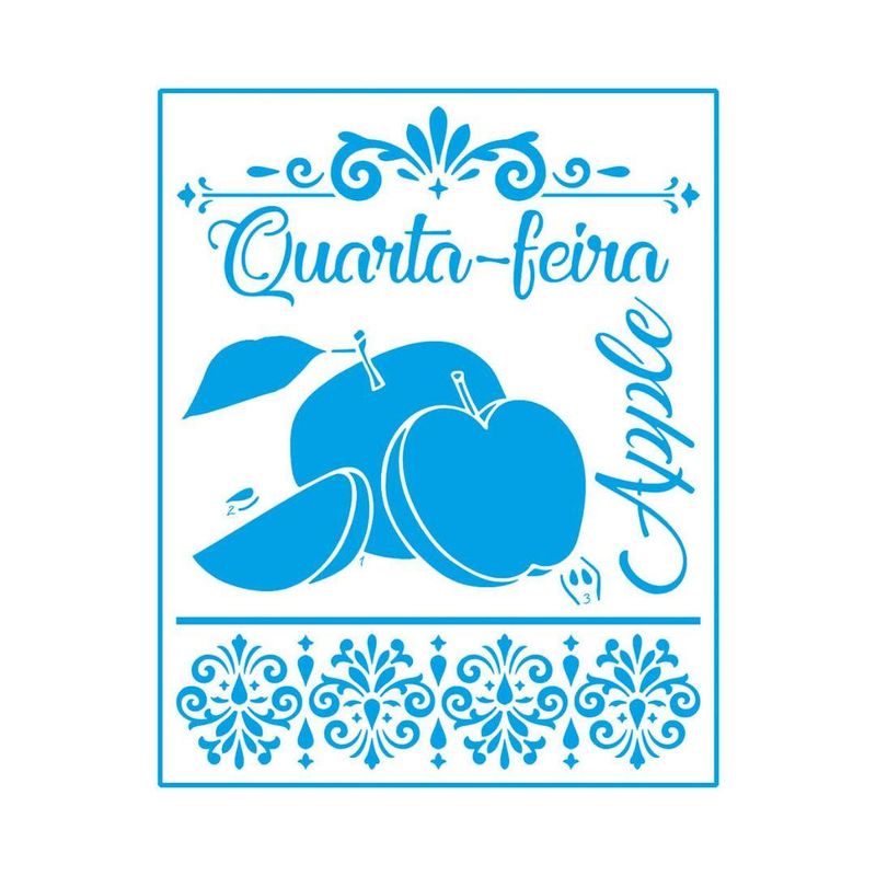 Stencil Simples de Acetato para Pintura 25x20cm Ref. STR-156 Quarta-feira Litoarte (01 Unidade)