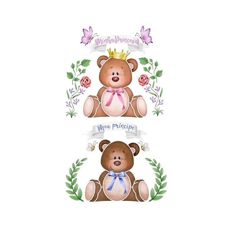 Stencil Simples de Acetato para Pintura 20x25cm Ref. STR-183 Minha Princesa, Meu Príncipe Litoarte (01 Unidade)