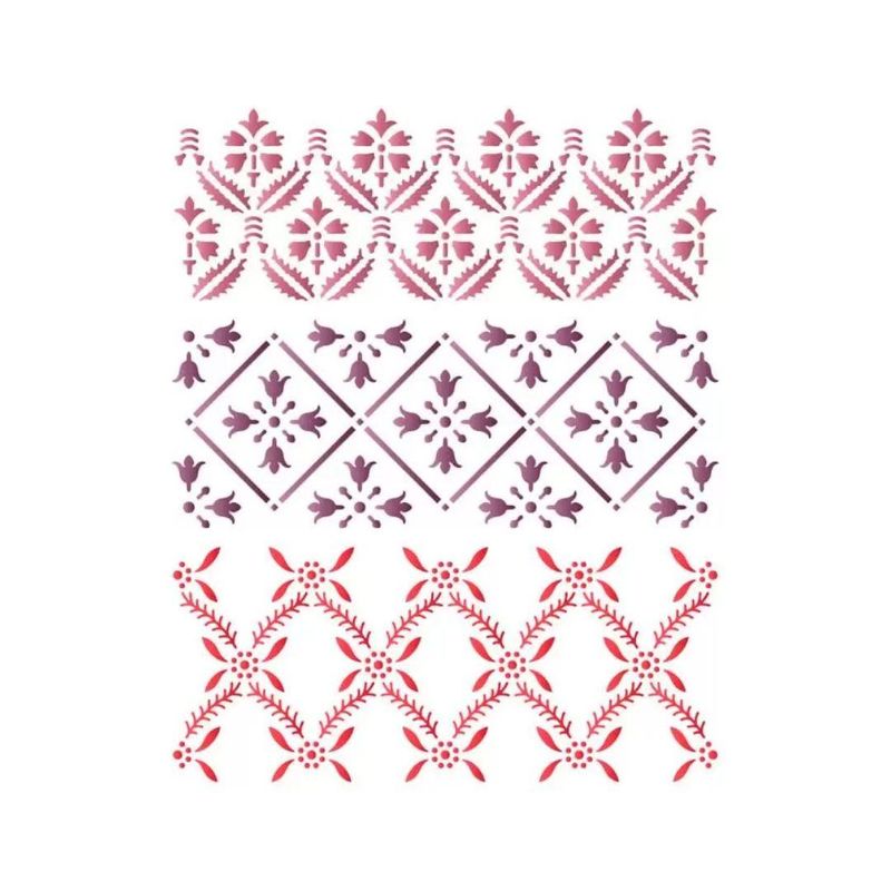 Stencil Simples de Acetato para Pintura 20x25cm Ref. STR-274 Texturas Litoarte (01 Unidade)