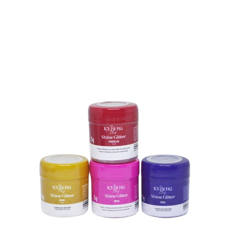 Corante em Pó Glow Glitter Shine Chef Iceberg (5 gramas)-azul