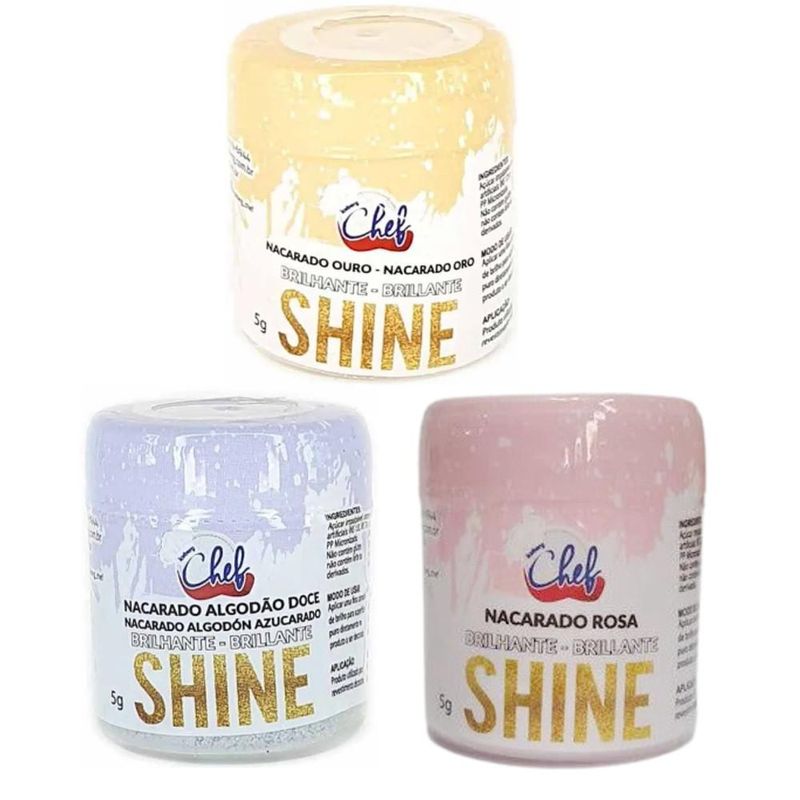 Pó Nacarado Brilhante Shine Chef Iceberg (5 gramas)-rosa