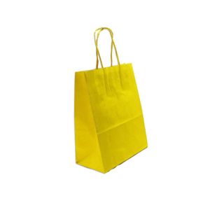 Sacola de Kraft na Cor Amarelo 13,5x8x16cm LC (10 Unidades)