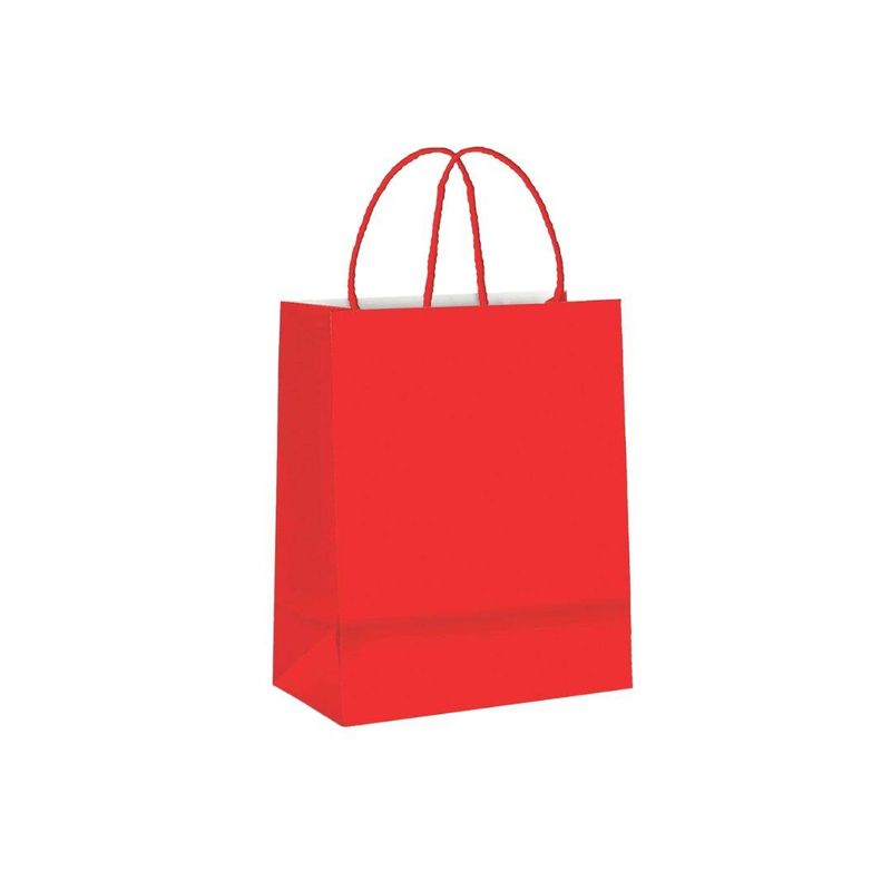 Sacola em Kraft na Cor Vermelho 13,5x8x16cm LC (10 Unidades)
