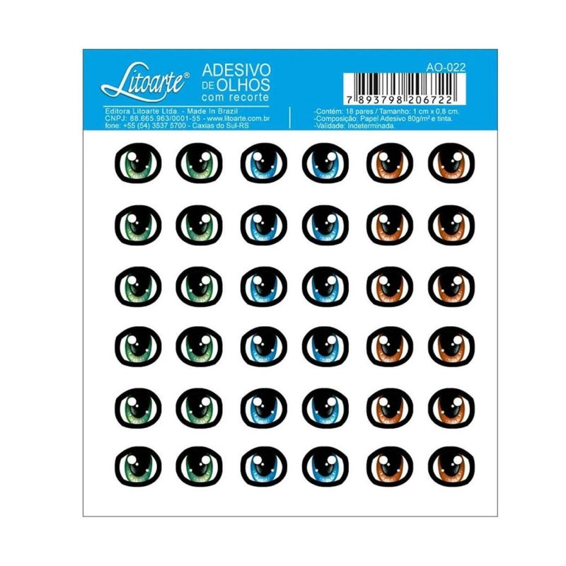 Adesivos-de-Olhos-com-Recorte-10x10cm-Ref.--AO-022-Litoarte--18-Pares-