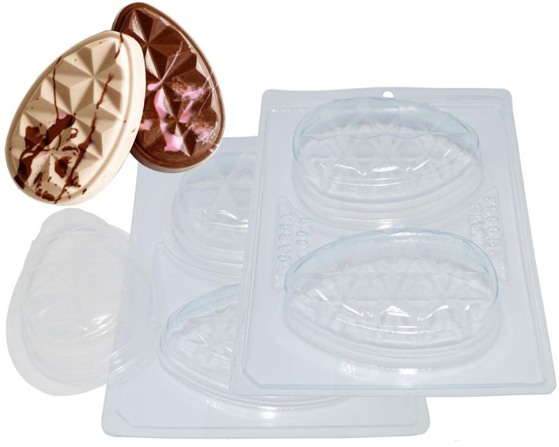 Forma em Acetato com Silicone Tablete Ovo 3D 60gr Ref. 10062 BWB (01UND)