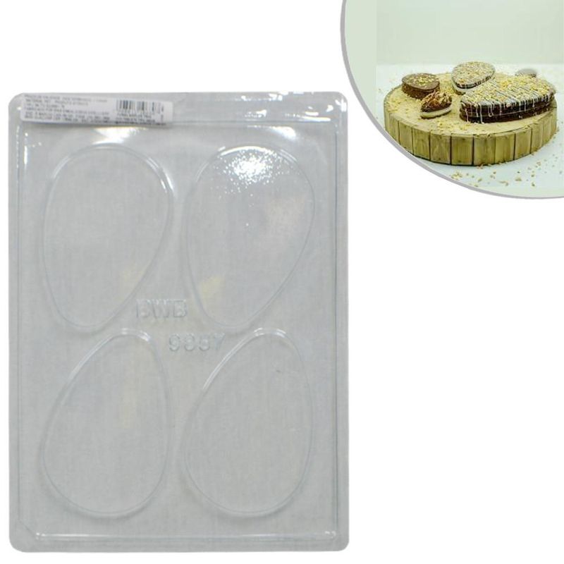 Forma de Acetato Simples Tradicional Ovo Tablete Tipo 100gr Ref. 9857 BWB (01 unidade)