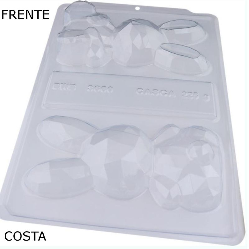 Forma de Acetato com Silicone SP Coelho Lapidado Sentado 550gr Ref. 3660 BWB (01 unidade)