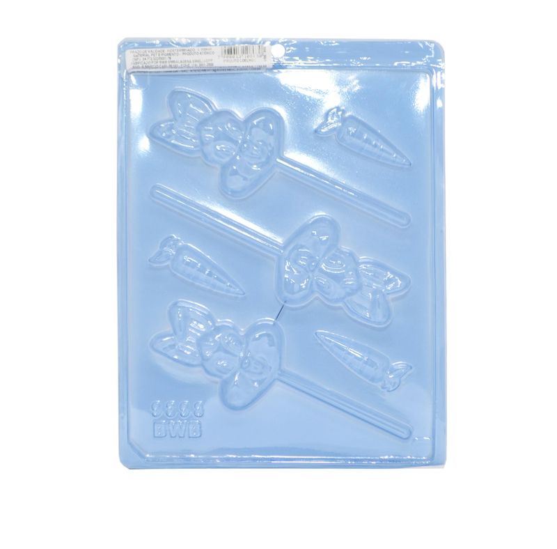 Forma em Acetato Pirulito Coelho 2 Com Cenoura Ref. 9898 com 6 cavidades BWB (01UND)