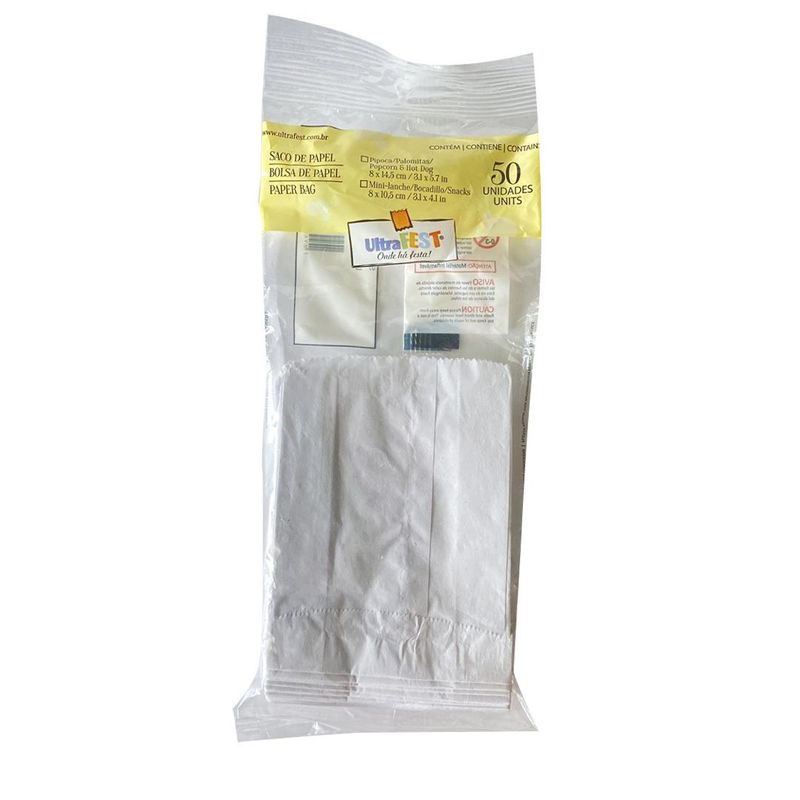 Saquinho-de-Papel-Branco-para-Lanches-8x105cm-Ref.--1510.01-Ultrafest--50-Unidades-