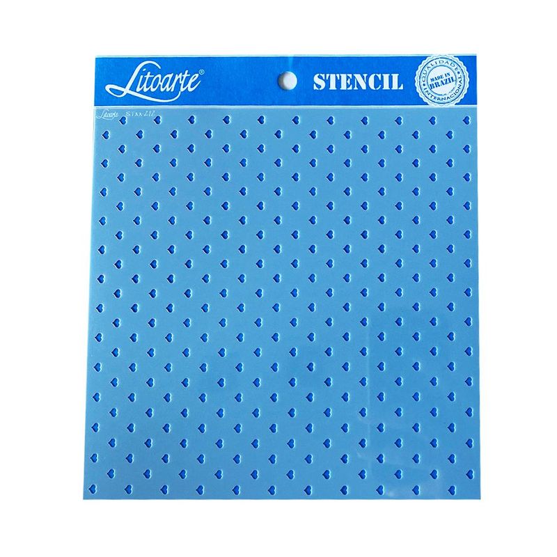 Stencil-Simples-de-Acetato-para-Pintura-20x20cm-Ref.-STXX-212-Textura-Poa-Coracao-Litoarte--01-Unidade-