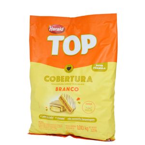 Cobertura Fracionada em Gotas Sabor Chocolate Branco Top Harald (1.010kg)