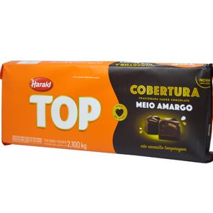 Cobertura Fracionada TOP Sabor Chocolate Meio Amargo Harald (2.100kg)
