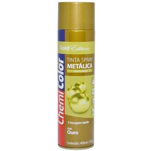 Tinta em Spray Metálica Uso Interno Chemi Color Edition Ouro 400ml Baston (01 unidade)