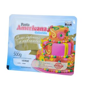 Pasta Americana Colorida Verde Arcólor (500 gramas)