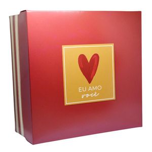 Caixa de Papel Quadrada C/ Tampa Season Love M Ref. 13006643 Cromus (01 unidade)