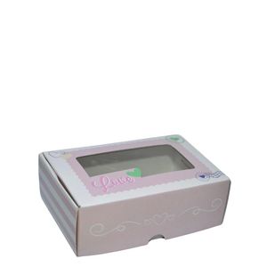 Caixa de Papel Practice With Love C/ Visor P/ 6 Doces Ref. C4915 Ideia (01 unidade)