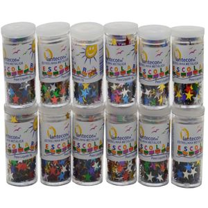 Kit Estrelinha Metálica Lantecor (12 potinhos de 3 gramas)