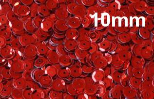Lantejoula-Metalica-10mm-Ref.-110-Vermelho-Lantecor--100-gramas-