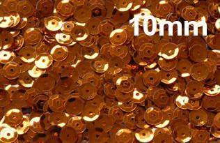 Lantejoula Metálica 10mm Ref. 210 Cobre Lantecor (100 gramas)