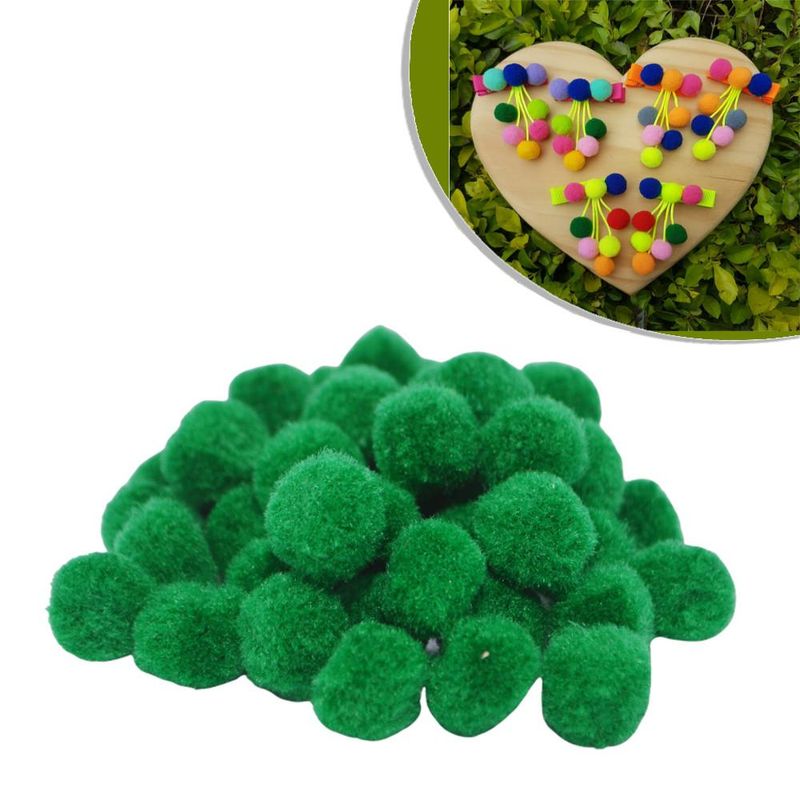 Enfeite-de-Tecido-Mini-Pompom-15cm-Verde-Escuro-Art-Lille--100-unidades-