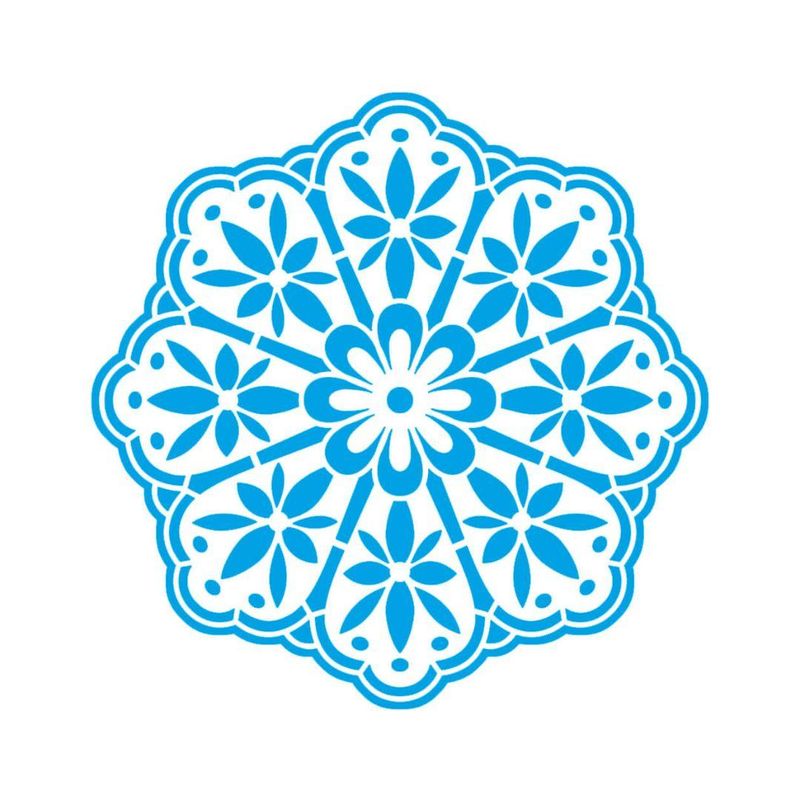 Stencil-Simples-de-Acetato-para-Pintura-14X14cm-Ref.-STA-001-Mandala-Rendada-Litoarte--01-Unidade-