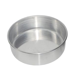 Forma de Alumínio Redonda Reta para Bolo com Fundo Fixo 22x8cm Alumínio Circular (01 unidade)
