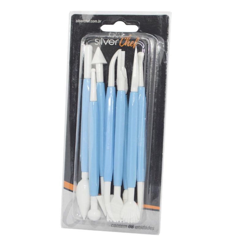 Kit-Estecas-de-Plastico-para-Confeitaria-Ref.-FT289-Silver-Chef--08-pecas-