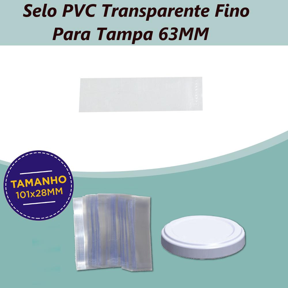 Selo (Lacre de Segurança) de PVC Fino 101x28x0,045mm P/ Tampa 63mm ...