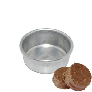 Forma de Alumínio Redonda Com Cordão para Pão de Mel N. 1 Ref. 0326 Caparroz (12 unidades)