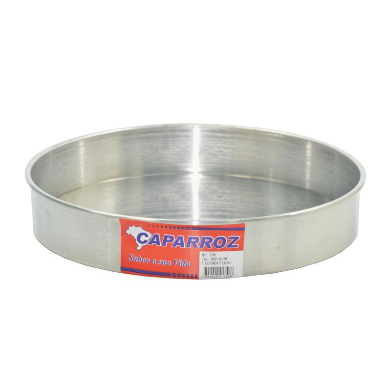 Forma-para-Torta-com-Fundo-Falso-28x5cm-em-Aluminio-Caparroz--01UND-