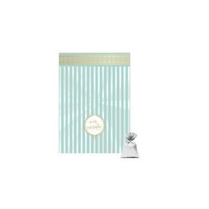 Saco Com Carinho Acqua 10x14cm Ref.: 11300674 Cromus (50 unidades)
