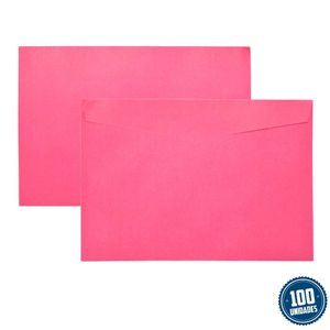 Envelope 162 mm x 229 mm 90 g/m² Vermelho Celucat (100 unidades)