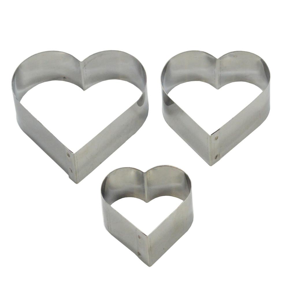 Kit Cortadores Coração com 3 peças Caparroz (01UND) - Irmãos Haluli